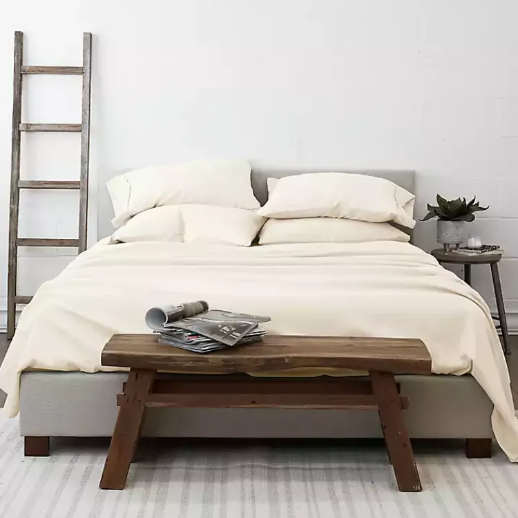 Bed Sheets-Kirklands Home Ultra Soft 6-pc. Queen Sheet Set Ivory