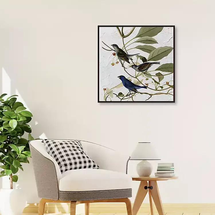 Canvas Art-Kirklands Home Audubon Indigo Bird Framed Canvas Art Print