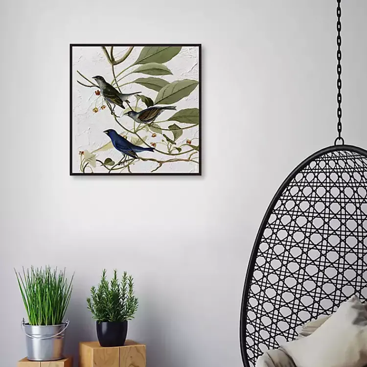 Canvas Art-Kirklands Home Audubon Indigo Bird Framed Canvas Art Print