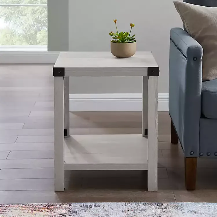 Accent & End Tables-Kirklands Home Stone Rustic Wood Accent Table Gray