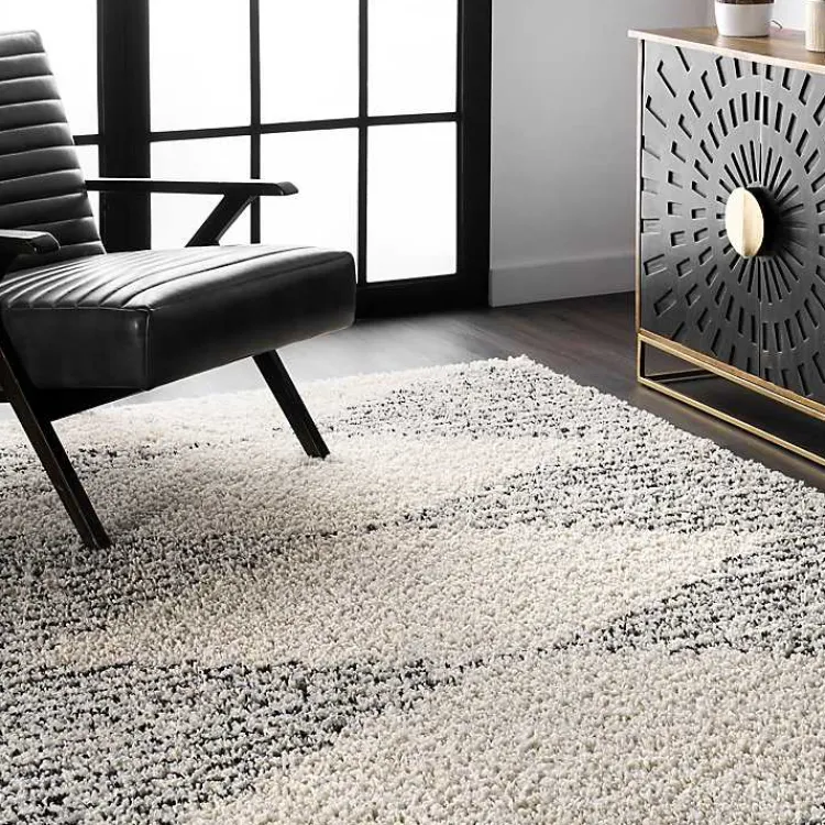 Area Rugs-Kirklands Home Shattered Diamonds Scarlette Area Rug, 7x10 Ivory