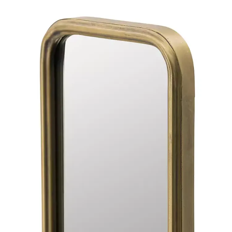 Decorative Mirrors-Kirklands Home Thin Gold Metal Wall Mirror