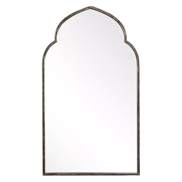 Decorative Mirrors-Kirklands Home Gold and Bronze Metal Arch Mirror