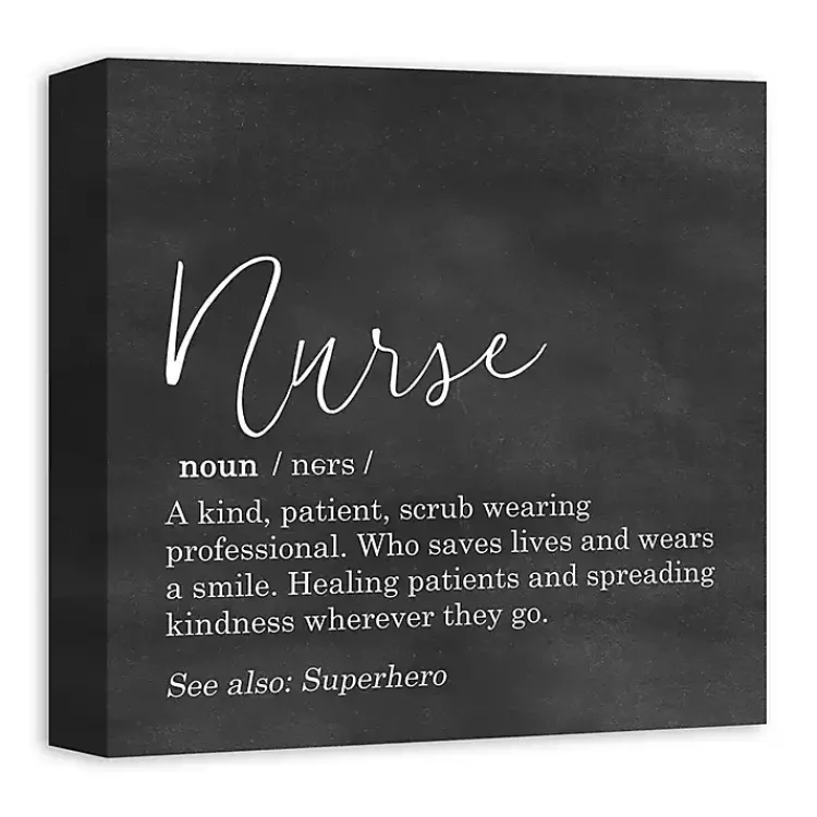 Wall Quotes & Signs-Kirklands Home Nurse Definition Canvas Art Print Black