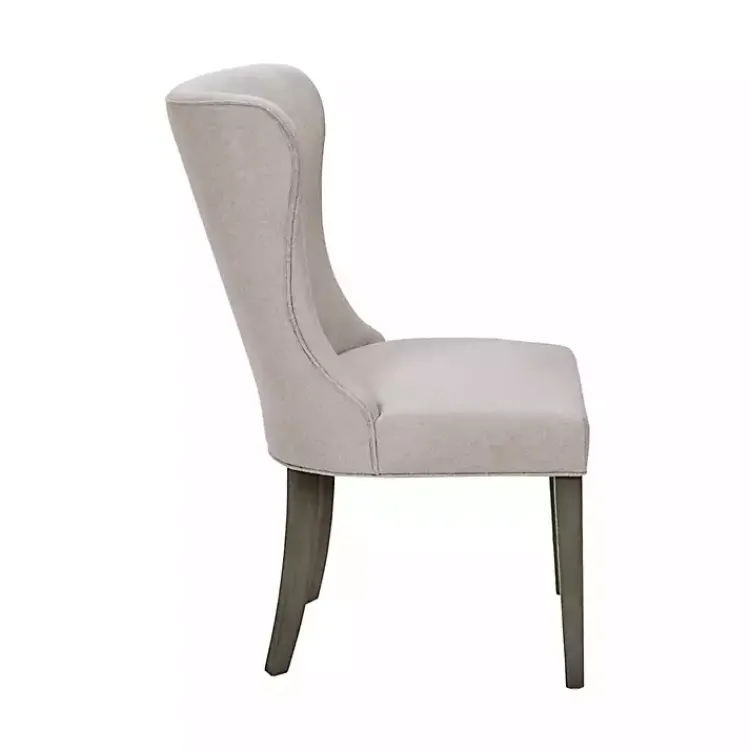 Dining Chairs-Kirklands Home Cream Curved Back Upholstered Dining Chair Ivory