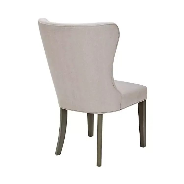 Dining Chairs-Kirklands Home Cream Curved Back Upholstered Dining Chair Ivory