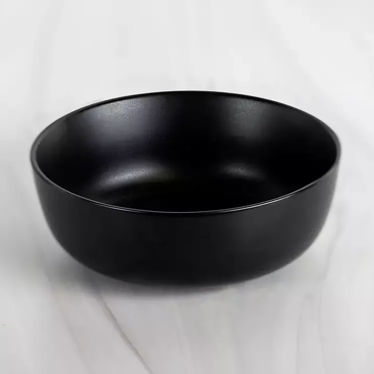 Dinnerware-Kirklands Home Matte Simple Things Cereal Bowl Black