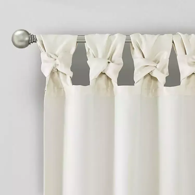 Curtains & Drapes-Kirklands Home Twist Top Curtain Panel, 108 in. White