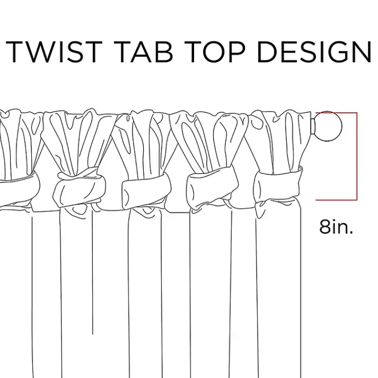 Curtains & Drapes-Kirklands Home Twist Top Curtain Panel, 108 in. White