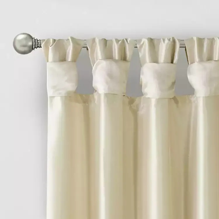 Curtains & Drapes-Kirklands Home Twist Top Curtain Panel, 108 in. Tan