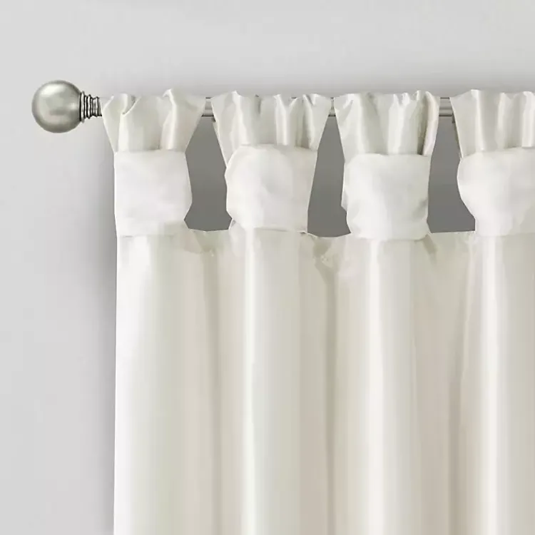 Curtains & Drapes-Kirklands Home Twist Top Curtain Panel, 120 in. White