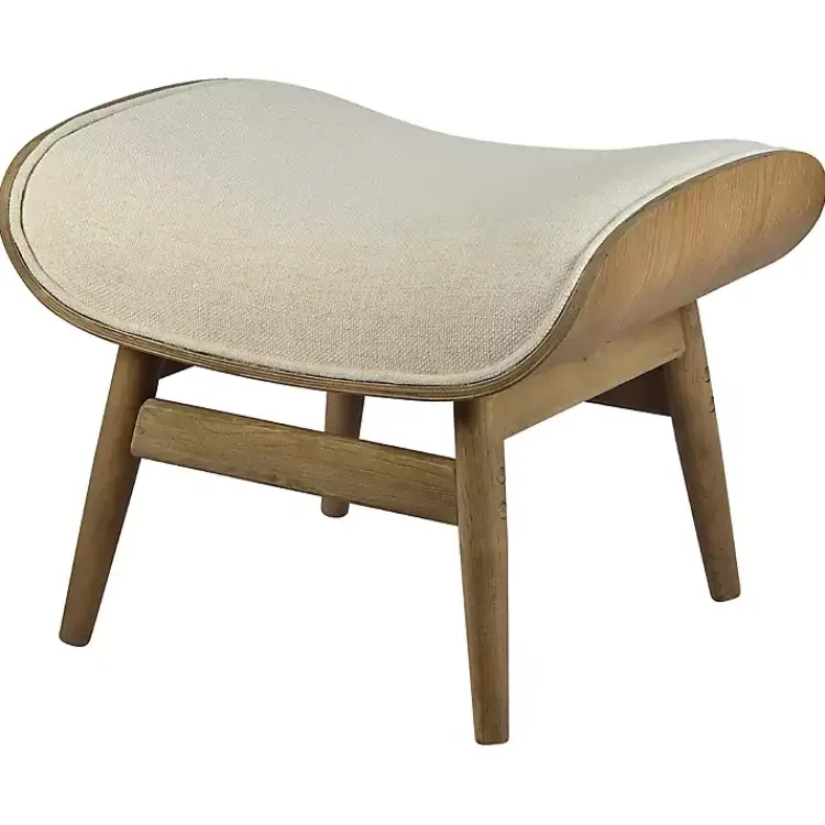 Benches & Ottomans-Kirklands Home Mid-Century Modern Saddle Seat Ottoman