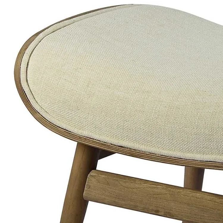 Benches & Ottomans-Kirklands Home Mid-Century Modern Saddle Seat Ottoman