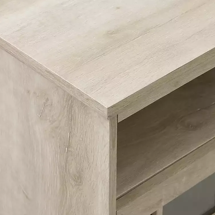 Tv Stands & Media Consoles-Kirklands Home White Oak Glass Door TV Stand, 58 in. Ivory