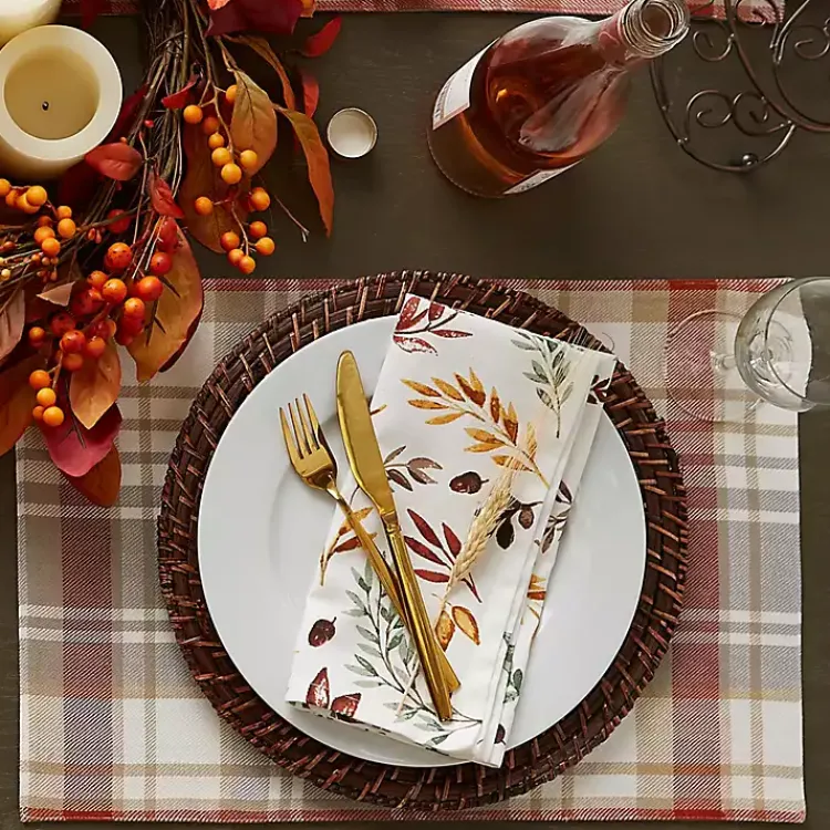 Table Linens-Kirklands Home Falling Leaves Napkins, Set of 6