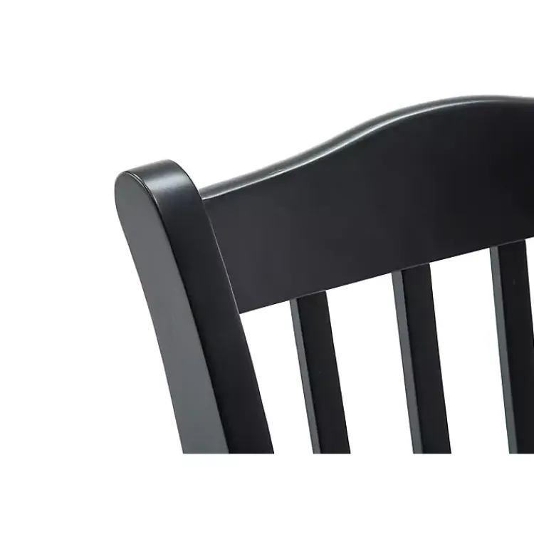 Dining Chairs-Kirklands Home Black & Oak Wood Shaker Dining Chairs, Set of 2 Brown