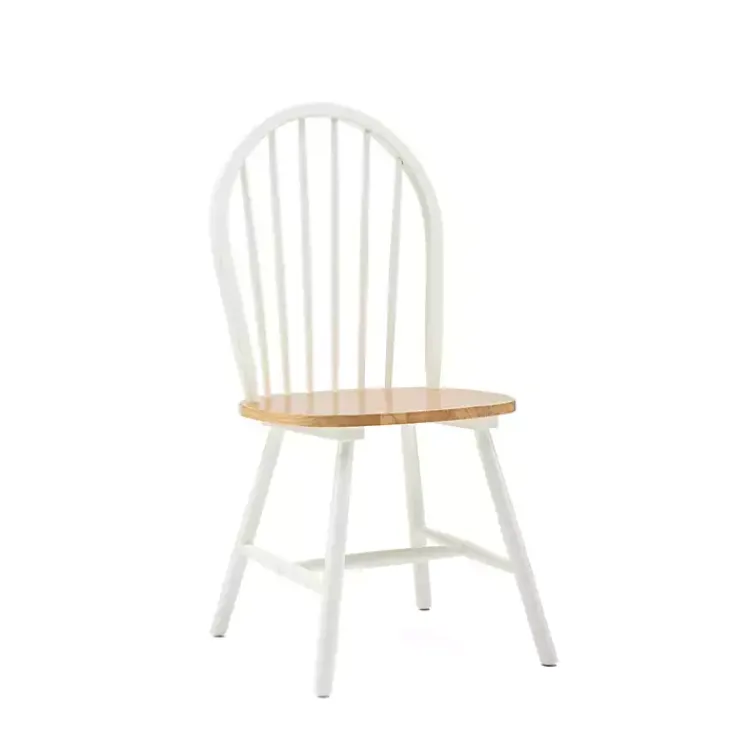 Dining Chairs-Kirklands Home Cream & Natural Wooden Dining Chairs, Set of 2 White