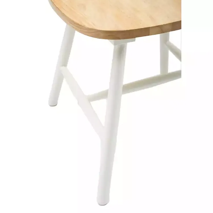 Dining Chairs-Kirklands Home Cream & Natural Wooden Dining Chairs, Set of 2 White