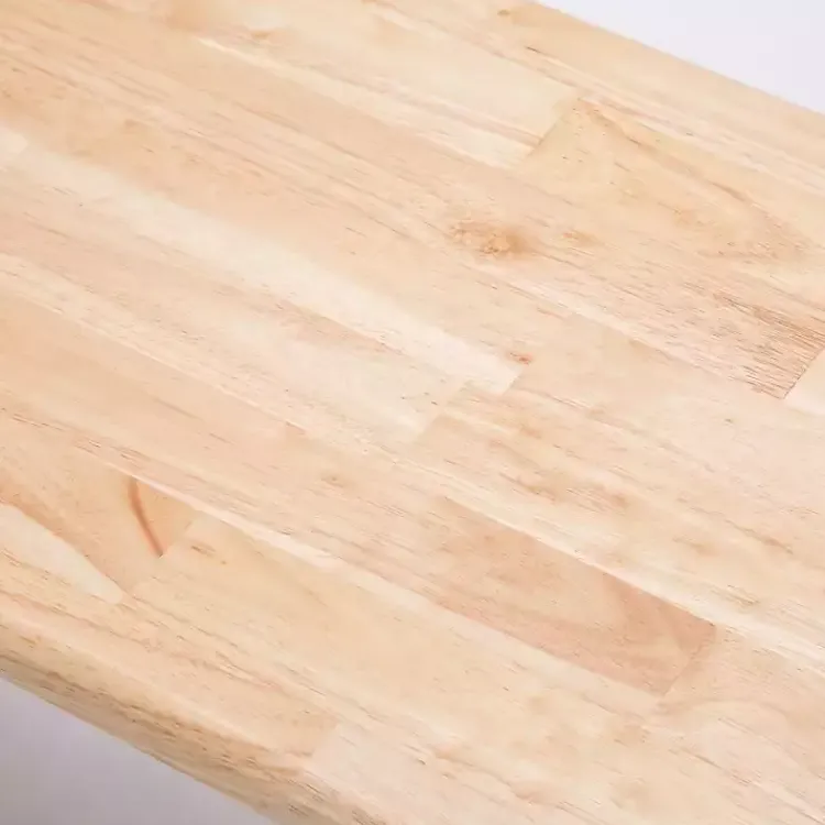 Dining Chairs-Kirklands Home Cream and Natural Wood Dining Bench