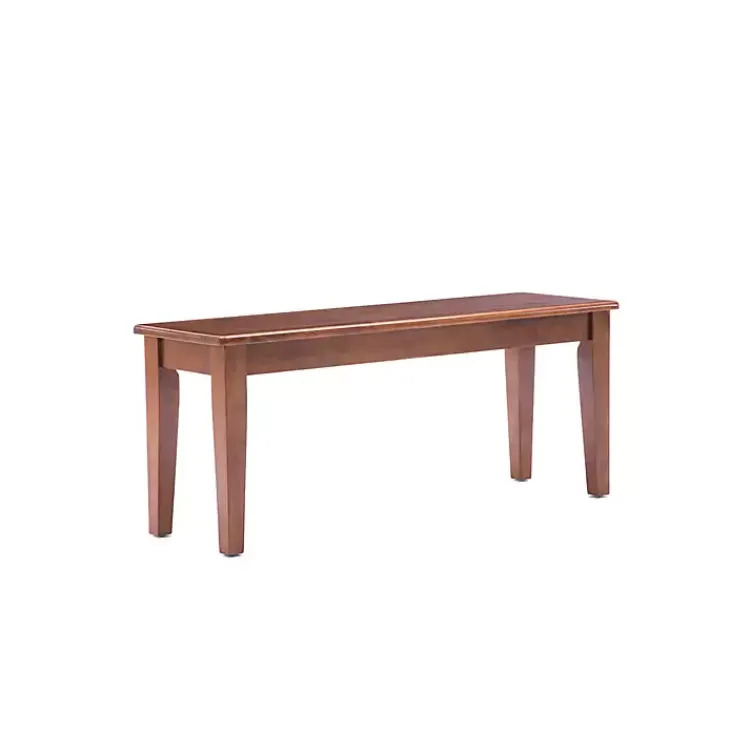 Dining Chairs-Kirklands Home Walnut Wooden Dining Bench Brown