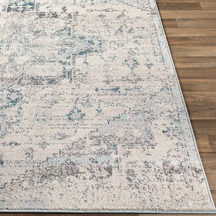 Area Rugs-Kirklands Home White Anita Distressed Area Rug, 7x10 Gray