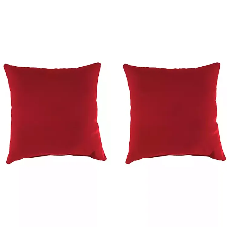 Outdoor Cushions & Pillows-Kirklands Home Veranda Outdoor Pillows, Set of 2 Red