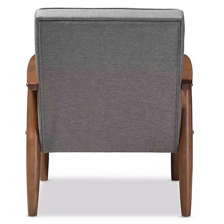 Accent Chairs-Kirklands Home Button-Tufted Sawyer Accent Chair Gray