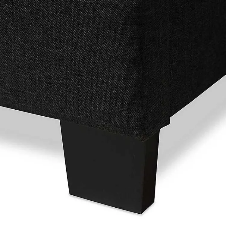 Beds & Headboards-Kirklands Home Charcoal Tufted Modern Queen Bed Gray