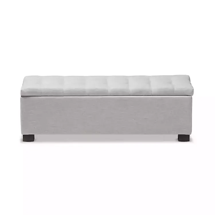Benches & Ottomans-Kirklands Home Beige Tufted Contemporary Storage Bench