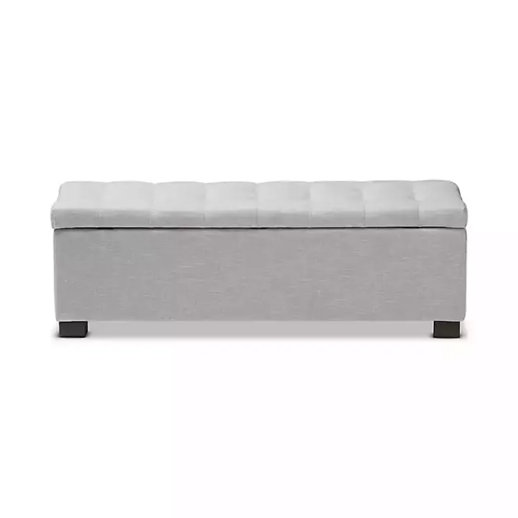 Benches & Ottomans-Kirklands Home Beige Tufted Contemporary Storage Bench