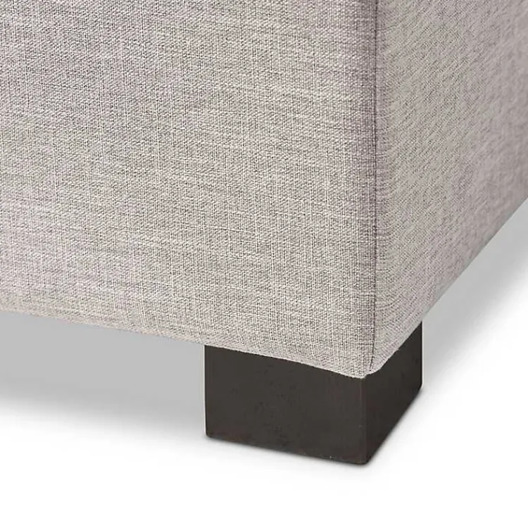 Benches & Ottomans-Kirklands Home Beige Tufted Contemporary Storage Bench