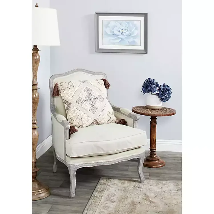 Accent & End Tables-Kirklands Home Carved Mandala Mango Wood Accent Table Brown