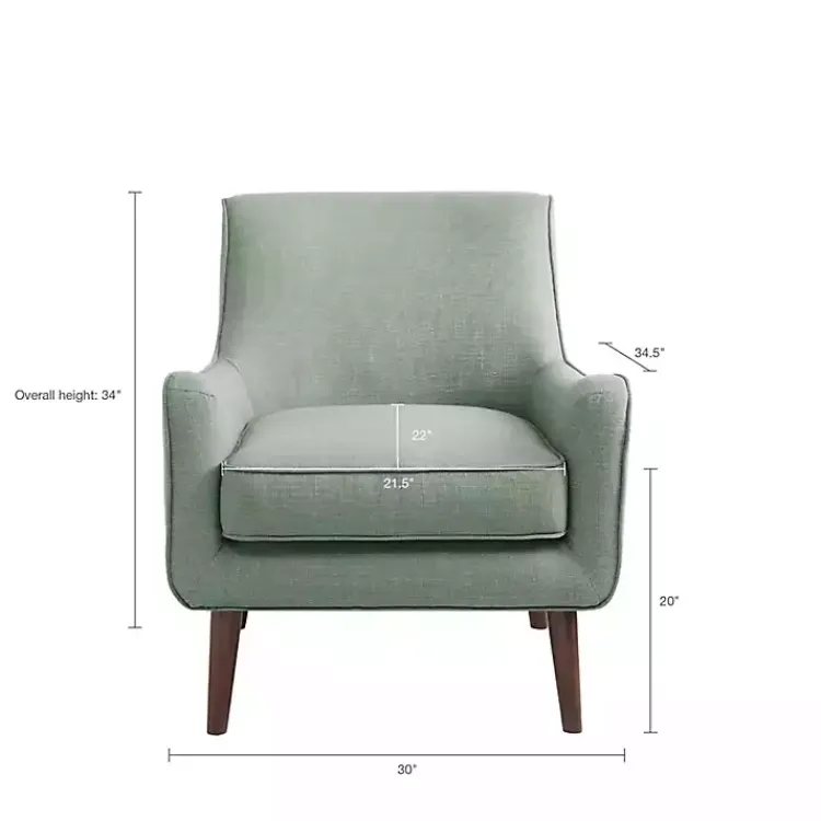 Accent Chairs-Kirklands Home Mid-Century Modern Accent Chair Green