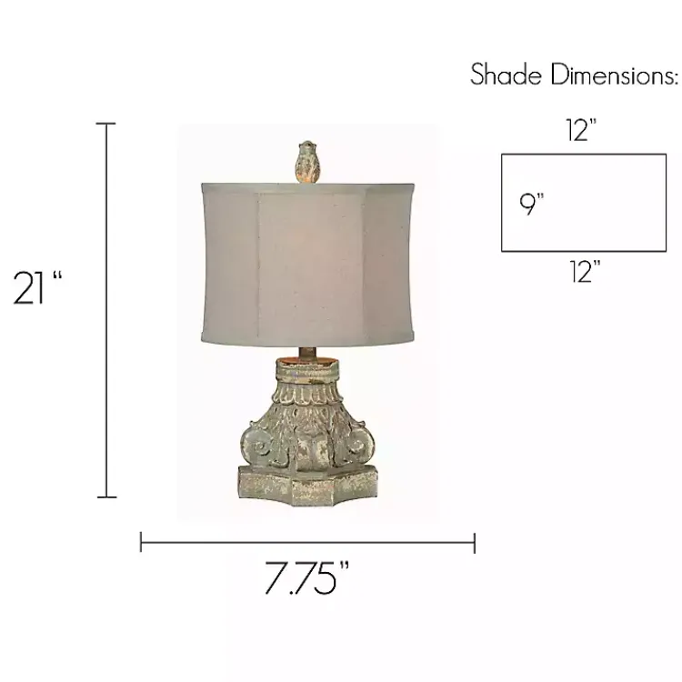 Table Lamps-Kirklands Home Corinthian Column Table Lamps, Set of 2 Ivory