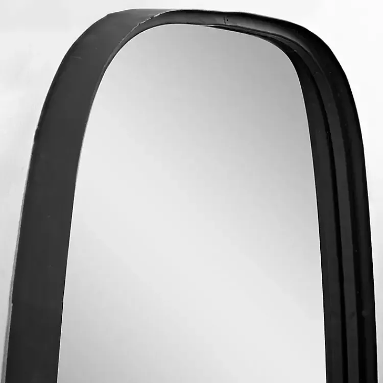 Decorative Mirrors-Kirklands Home Black Metal Rectangular Wall Mirror, 18x31.5 in.
