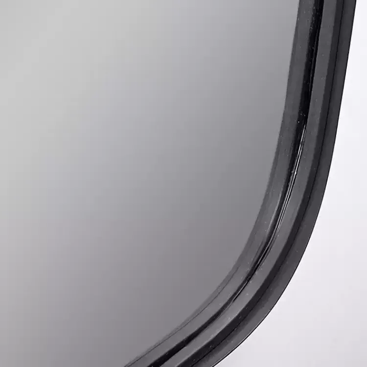 Decorative Mirrors-Kirklands Home Black Metal Rectangular Wall Mirror, 18x31.5 in.