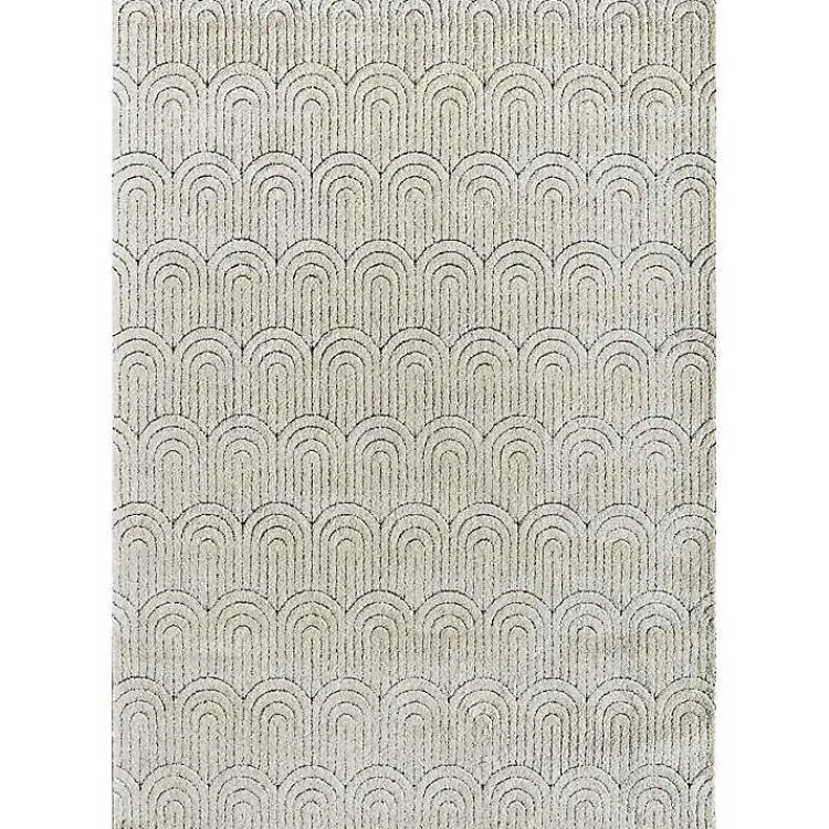 Area Rugs-Kirklands Home Sandstone Chanai Indoor Area Rug, 5x7 Ivory