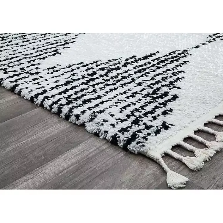Area Rugs-Kirklands Home Heath Black and White Moon Area Rug, 8x10