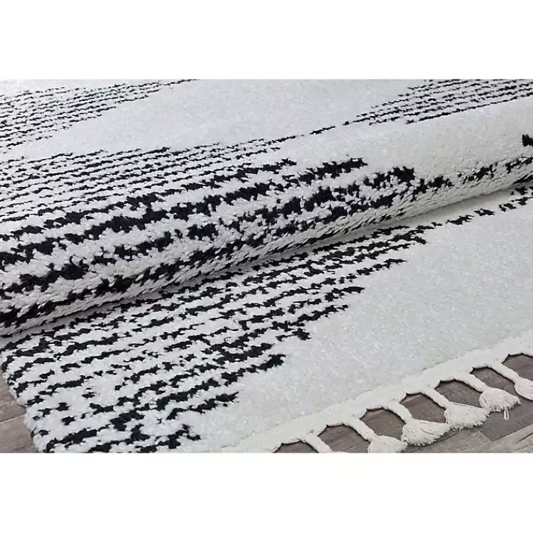 Area Rugs-Kirklands Home Heath Black and White Moon Area Rug, 8x10