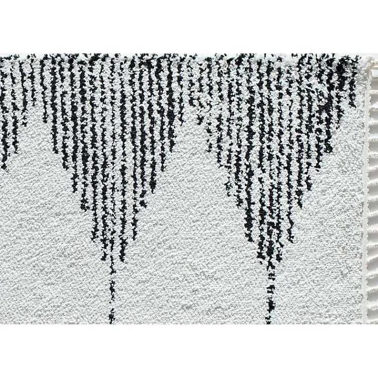 Area Rugs-Kirklands Home Heath Black and White Moon Area Rug, 8x10