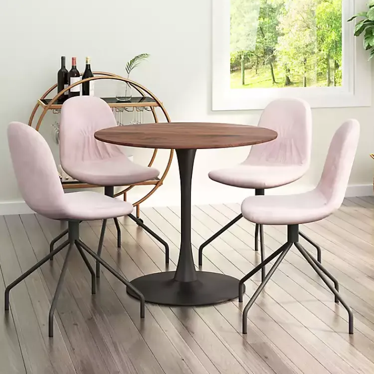 Dining Tables-Kirklands Home Brown Wood and Black Metal Bistro Dining Table