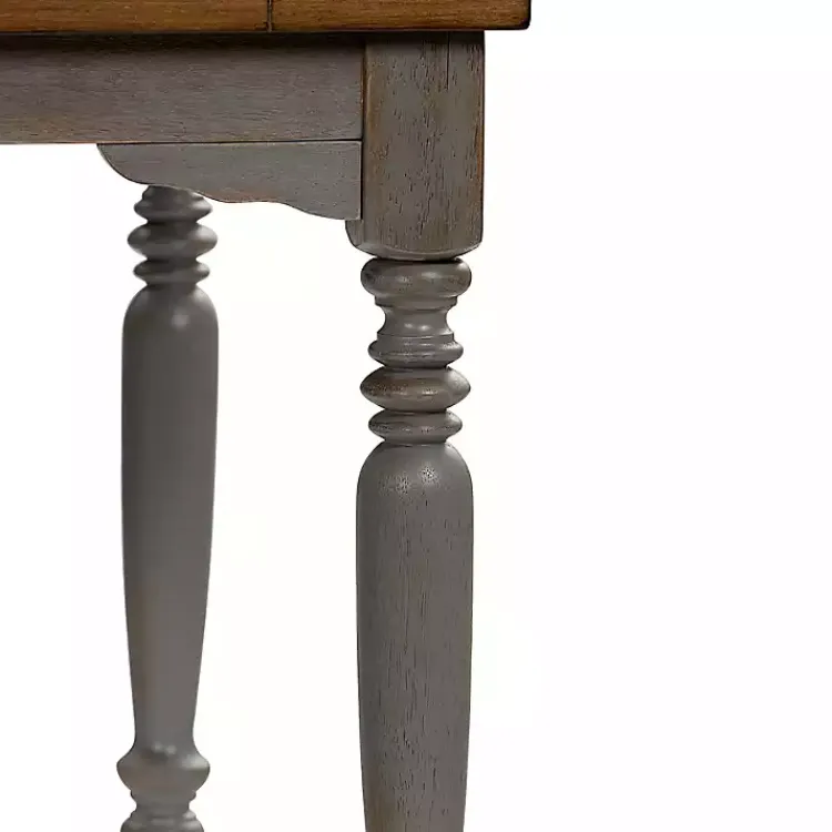 Dining Tables-Kirklands Home Brown and Gray Traditional Wood Dining Table