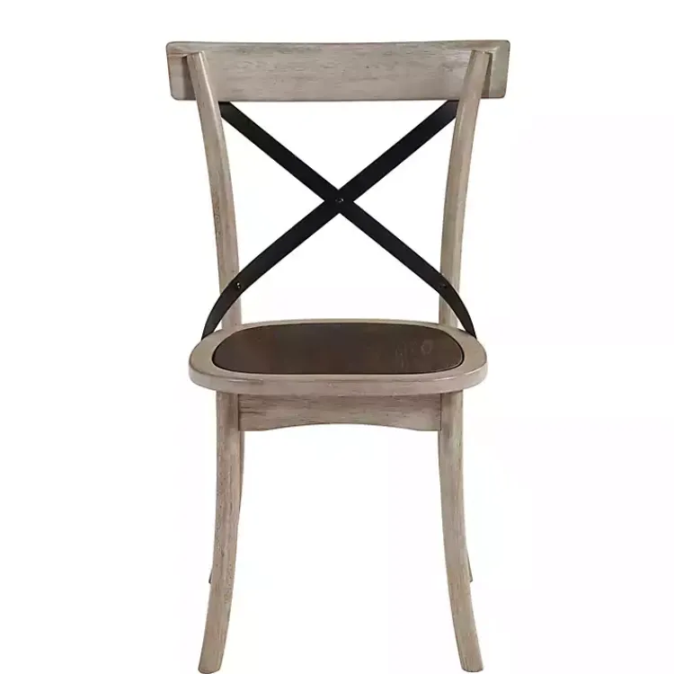 Dining Chairs-Kirklands Home White X-Back Wooden Dining Chairs, Set of 2