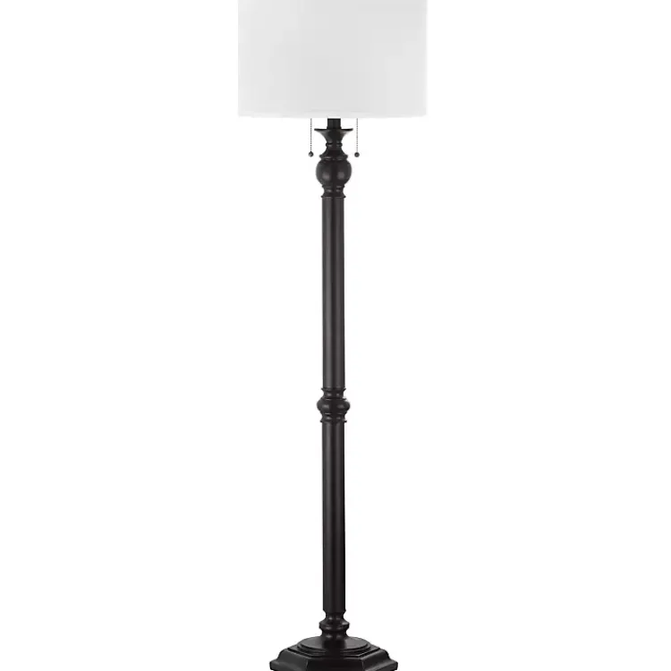 Floor Lamps-Kirklands Home Bronze Jessie Floor Lamp Ivory