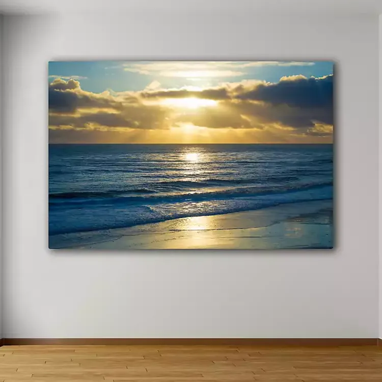 Canvas Art-Kirklands Home Beach Sunset Surfers Canvas Art Print