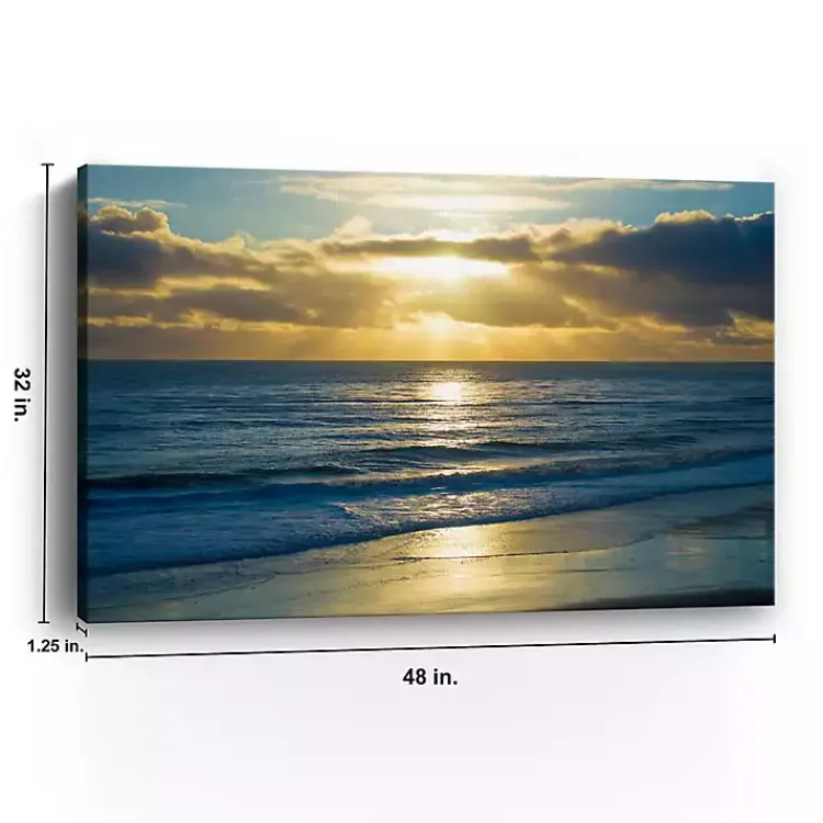 Canvas Art-Kirklands Home Beach Sunset Surfers Canvas Art Print