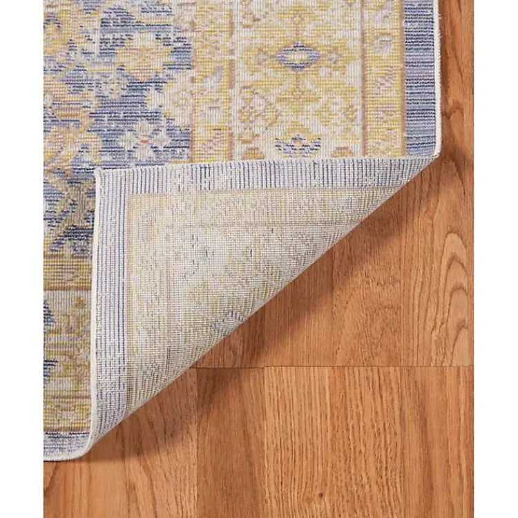 Area Rugs-Kirklands Home Cerulean Vintage Border Area Rug, 5x7 Blue