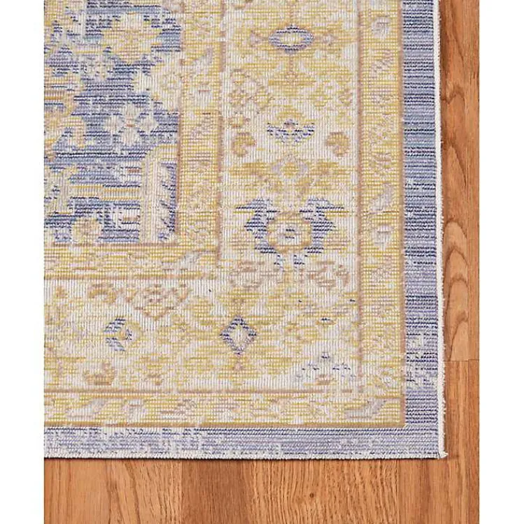 Area Rugs-Kirklands Home Cerulean Vintage Border Area Rug, 5x7 Blue