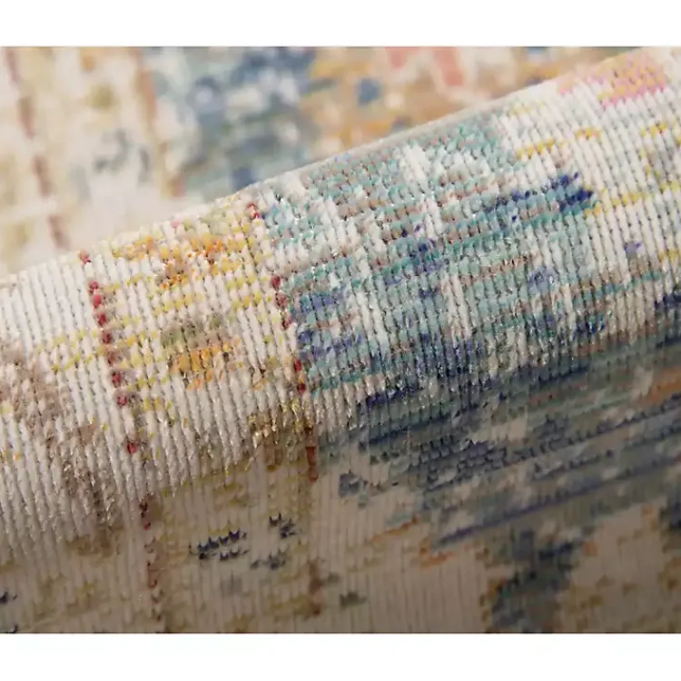 Area Rugs-Kirklands Home Blue and Beige Vintage Border Area Rug, 2x3