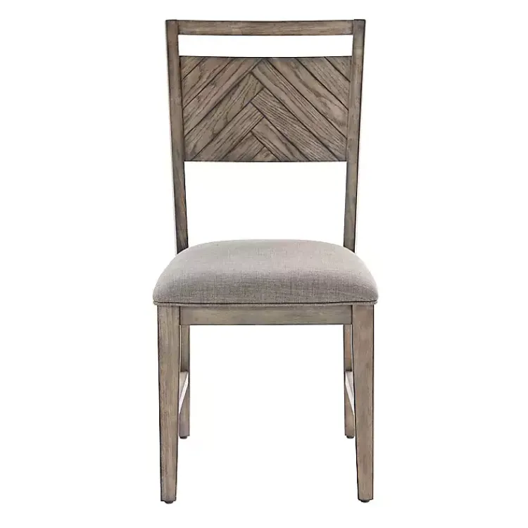 Dining Chairs-Kirklands Home Light Slat Back Wood Dining Chairs, Set of 2 Gray